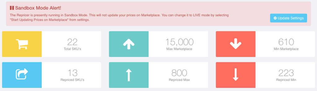 Repricer Sandbox Mode